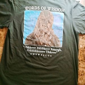 Star Wars- Chewbacca Words of Wisdom- Black T-Shirt size large